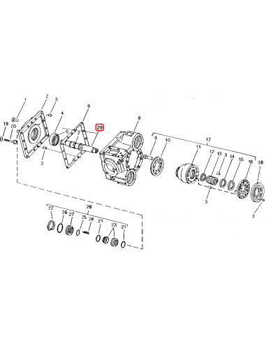 Ax Pompa Hidrostatica 285.24 mm - Z.23/23 John Deere AH133660, A-AH133660