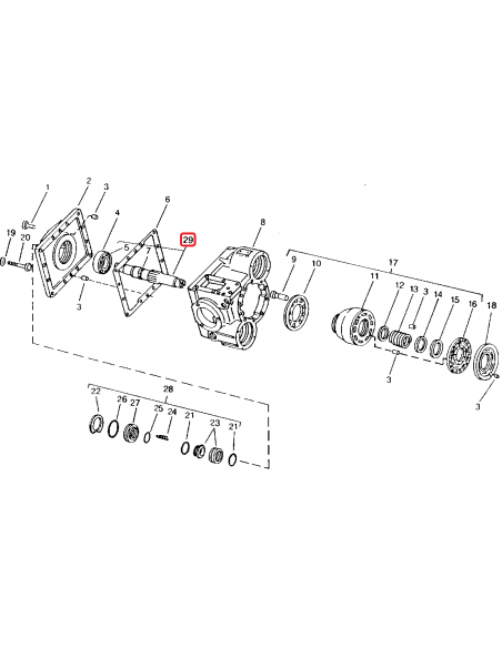 Ax Pompa Hidrostatica 285.24 mm - Z.23/23 John Deere AH133660, A-AH133660