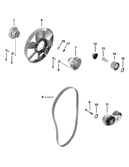 Curea Transmisie 8PK2295 mm R95924, H174455, L115659, R115614, R115936, R500381,  DZ118995, 89835683, 9833541, 9835683