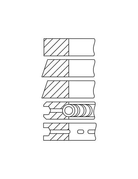 Segmenti Piston Ø 98 - 3x3x3x5x5 mm - 08-273800-00, 28/34-162