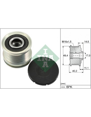 Rola Alternator 17x40.2x49.4 mm INA 535012410