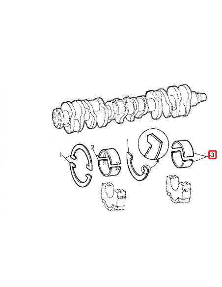 Cuzineti Palier 0.030"-0.762 mm John Deere AR46402, AR74818, R61611, R60475, 26/7-51C