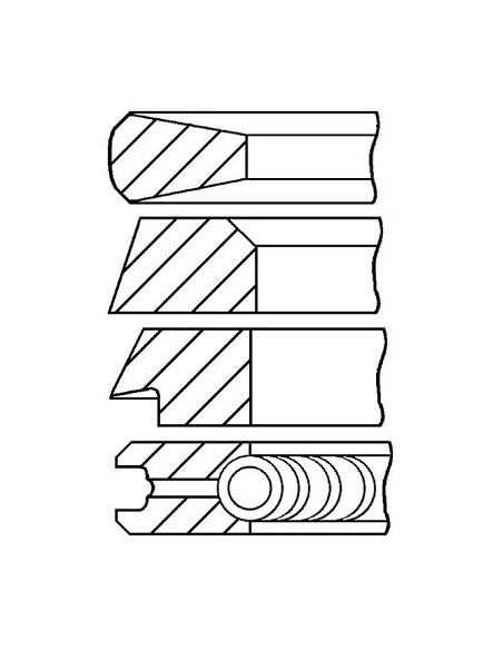 Segmenti Piston Ø 105 - 3x2x2x4 mm F285200310100