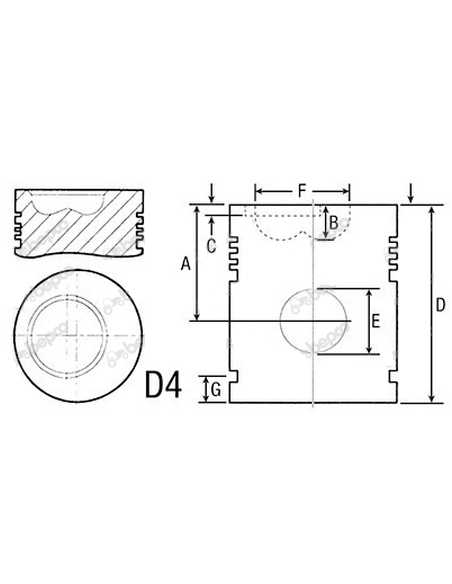 Piston Ø 116 STD RE25254, RE25652, RE50868, RE57512, RE57513, RE60297