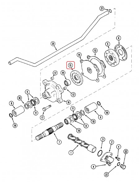 Set Pinioane Pompa Ulei Transmisei Case IH A188035
