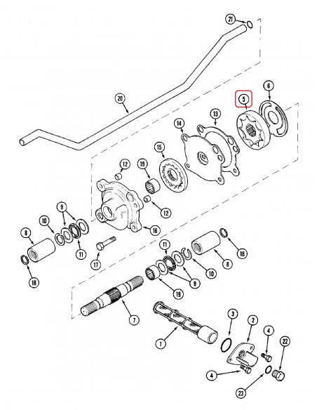 Set Pinioane Pompa Ulei Transmisei  Z-23 Case IH A188587