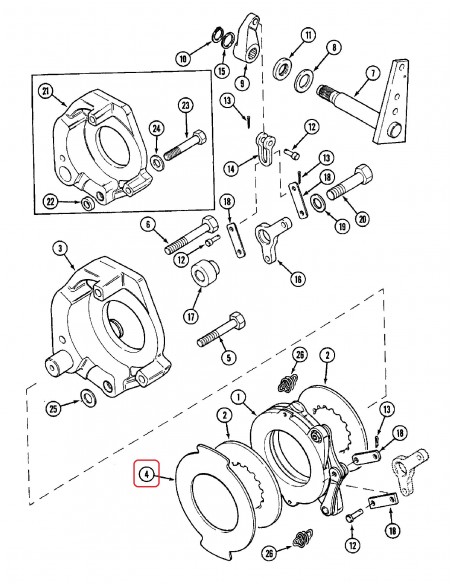 Placa, Disc Frana Intermediar Ø 148 mm Case IH 1341163C1, 1341163C2, 1341163C3, 233661A1, A188109