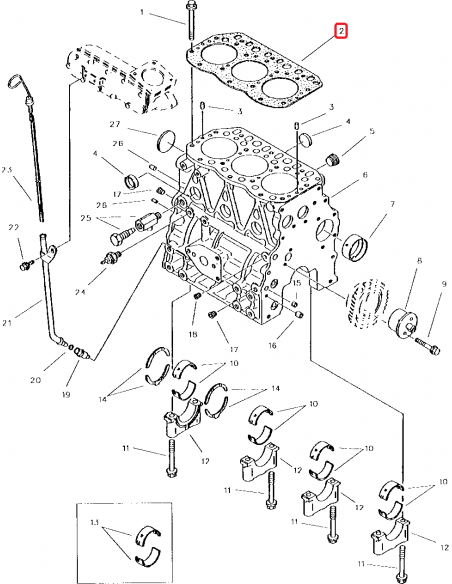 Garnitura Chiulasa 86 mm Yanmar 129157-01330, 12915701330, 129157-01332, 12915701332, 129157-01333, 12915701333, 129405-01330