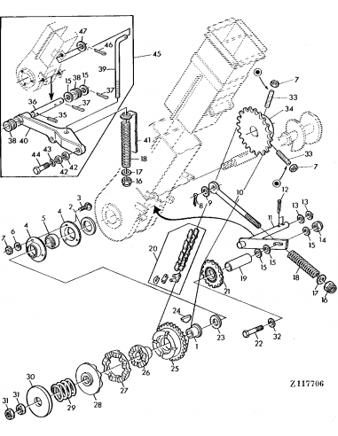 Pinion Elevator Z-29 John Deere Z11435, AZ36931
