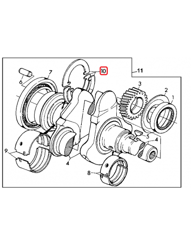 Cuzineti Axiali Semiluna STD John Deere AR81791, AR95931, R78598, RE13571, RE521350, Renault 6005013177