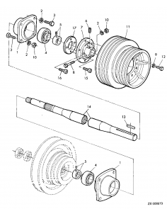 Ax L-2070 mm, Z-30  John Deeere Z62501, Z58422 2