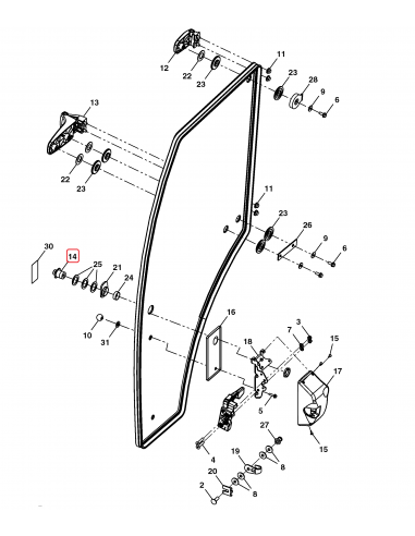 Butuc, Maner Usa Stanga John Deere AL75502