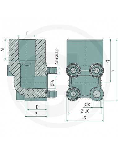 Flansa Pompa Hidraulica WP-LK30-G038-W50