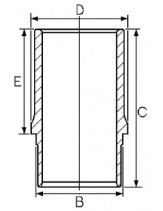 Cylinder Liner Ø 115 mm Fiat 2991786, 4750806, 4821652, 4850230, 4850231, 75224662, 8822141 2