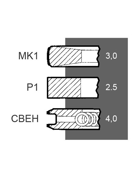 Segmenti Piston Ø 104-3x2.5x4 mm