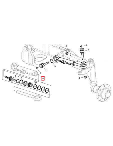 Kit Reparatie Cilindru Directie Hidraulic John Deere RE60900, RE49790, RE158114, N131838, P42061, U10291