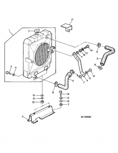 Furtun Radiator 55x470 mm INFERIOR John Deere Z46773 2