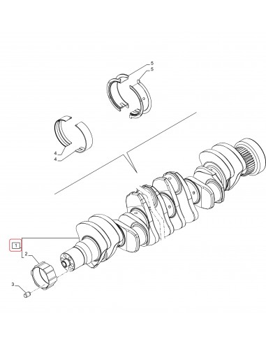 Crankshaft IVECO 504240990, 2831069, 2831335, 2859419, 504359387