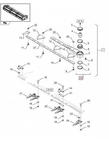 Cap Cutit Ø 6 mm New Holland 80753861, 80753862, 84081705, 84433769, 84433779, 84562654