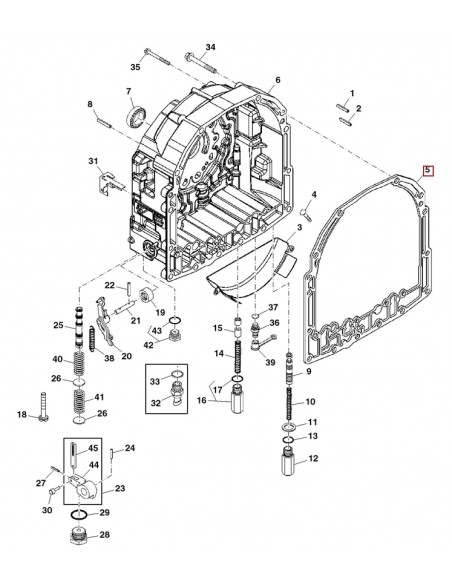Gasket, Transmission Front Cover John Deere R115147, R119526, R121682