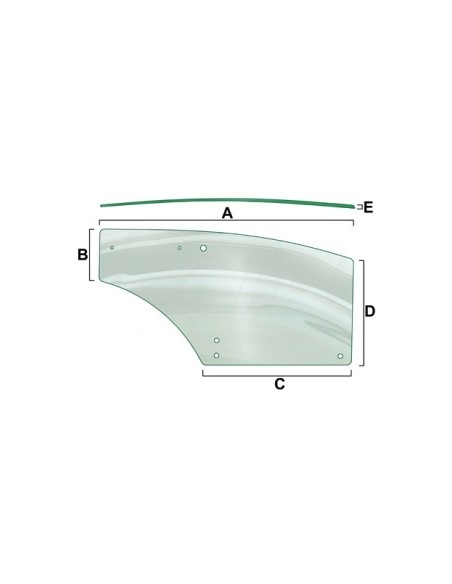 Geam Usa Stanga - 6 Gauri John Deere R198624, R273148, SU37251, SU27314
