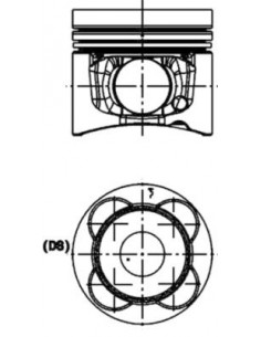 Piston 101 mm STD DEUTZ-FAHR 04285670, 04512307, 4406/01, FENDT F339202310020 2