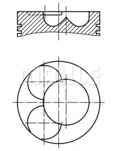 Piston cu Segmenti 98 mm KOLBENSCHMIDT 93013600