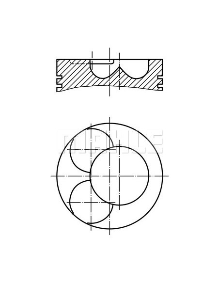 Piston cu Segmenti 98 mm KOLBENSCHMIDT 93013600