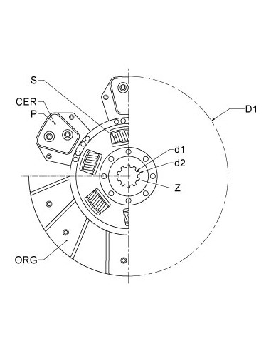 Disc Ambreiaj Ø 310mm Landini/Massey Ferguson 3105233M91, 3105233M92, 3311352M92, 3311943M91