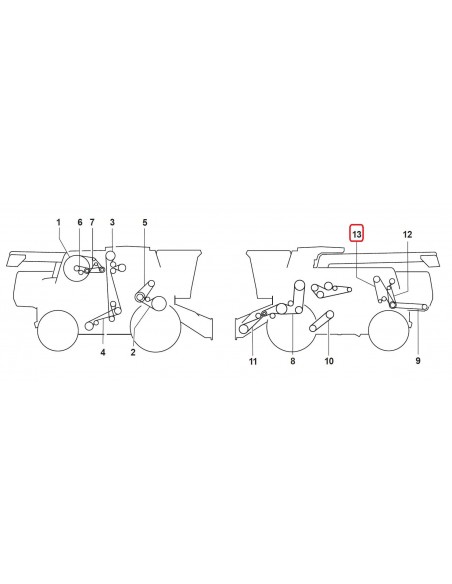 Curea 3HBx4670mm John Deere H177177, CC100752, Deutz 06215237,  089-000946-6.050, 0890009466.050, 890009466050