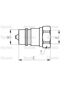 Cupla 1/2Bsp Male 3/4Unf Thread 1272270C2 2