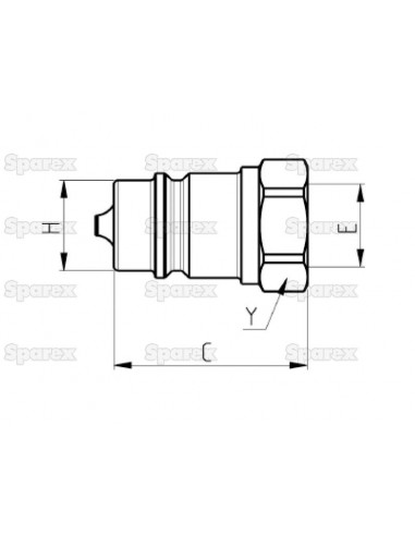 Cupla 1/2Bsp Male 3/4Unf Thread 1272270C2