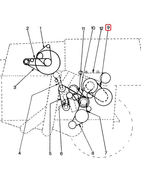 Belt, Drum Vari-Drive 51x2100 mm New Holland 336784, 80336784, 80366784, 85004727