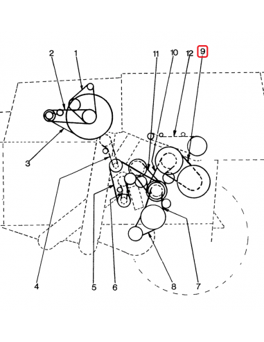 Curea Toba 51x2100 mm New Holland 0313181, 336784, 80336784, 80366784, 85004727