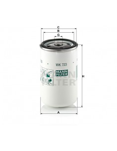 Filtru Combustibil 124 mm, M16X1.5 - Mann-Filter WK723 2