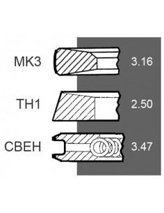 Piston Ring Set Ø 106.50 - 3.17x2.45x3.46 mm 2