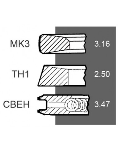 Segmenti Piston Ø 106.50 - STD John Deere RE524453