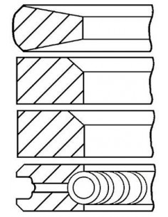 Piston Rings Ø 104.77 3.18x2.38x2.38x4.75 mm Ford Diesel 1582429, 1582430 2