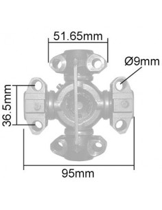 Cruce Cardanica 36.5x51.65x95 mm 394125A1