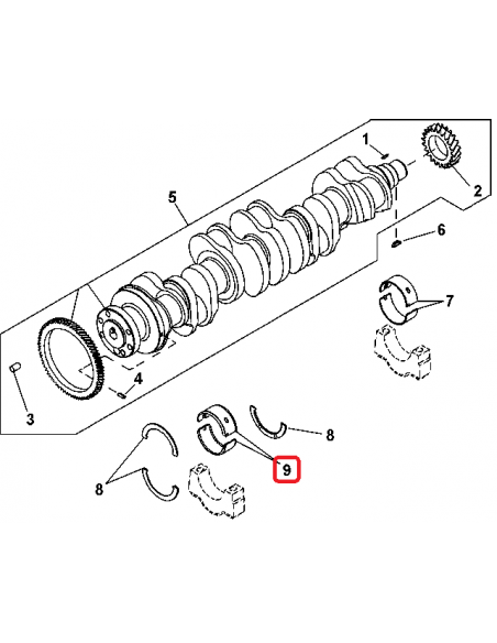 Cuzineti Palier Axiali STD John Deere RE504198, RE57175, RE529310, R116084, R116085,  R502127, R502128
