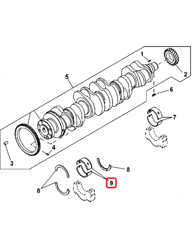 Cuzineti Palier Axiali STD John Deere RE504198, RE57175, RE529310, R116084, R116085,  R502127, R502128
