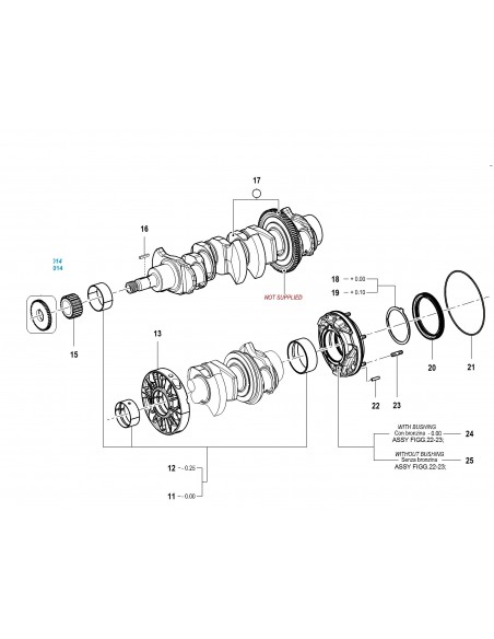 Cuzineti Palier 0.010"- 0.25 mm 10302010F