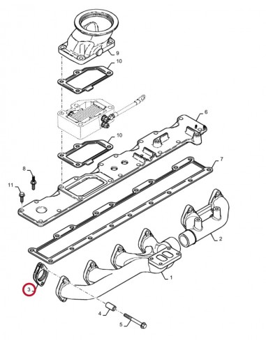 Gasket, Exhaust Manifold 84368103, 84368103AM, 6902207, 87775129, J937479, J943191