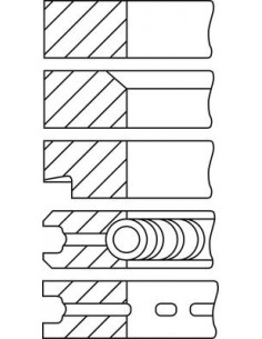 Segmenti Piston 110 - 3x3x3x6x6 mm 08-160800-00