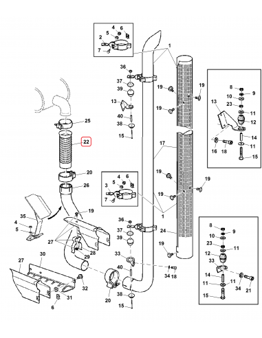 AL167829, AL152980, HYDRA, Manson, Racord Flexibil, Esapament, John Deere