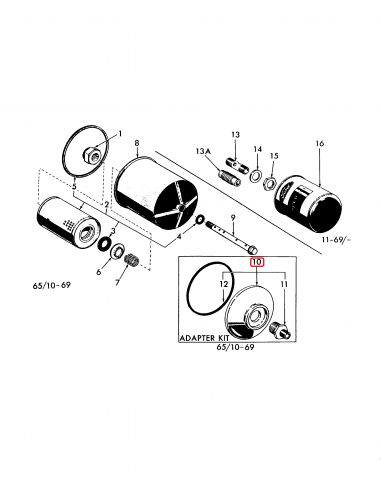 Adaptor Filtru Ulei, kit de conversie filtru ulei (Benzina sau Diesel) Ford New Holland 81821119, 0309825F, 309825F, 309825, DBP