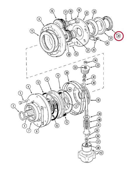 Bearing, Gearbox Case IH, David Brown K210447, K917835