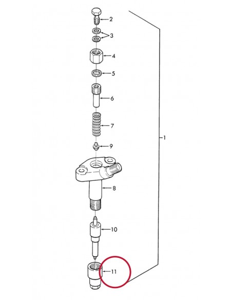 Palnie Injector 10x21x32 mm New Holland 81867527, F1NN9K549AA