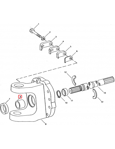 Bushing, MFWD Yoke 56.7x60 mm John Deere R82982