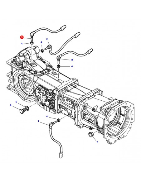 Senzor Inductiv Ridicare Hidraulica 107 mm Massey Ferguson 3384777M1, 3583286M1, 4359945M1, 4364876M1